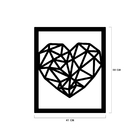 Quadro De Parede Decorativo Amor Coração Mdf 6mm 50x41cm