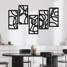 Quadro De Parede Decorativo Circulos Mdf 6mm 40x103cm