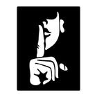 Quadro De Parede Decorativo Homem Silencio Mdf 6mm 50x40cm