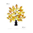 Quadro De Parede Ferro Decorativo Artesanal Folhas Amarelas P