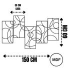 Quadro De Parede Molduras 5 Peças Em Mdf-branco