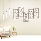 Quadro De Parede Molduras 5 Peças Em Mdf-marrom