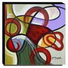 Quadro De Pintura Abstrato 60x60cm-1801