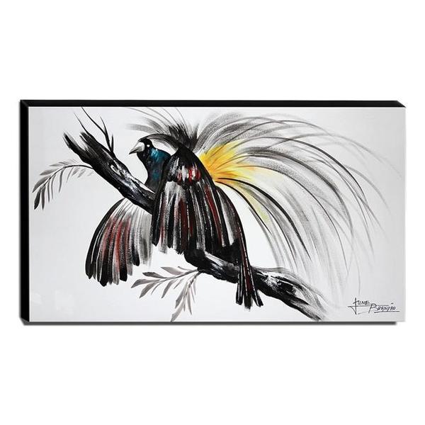 Quadro De Pintura Ave-do-paraíso 70x120cm-1593