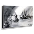 Quadro De Pintura Barcos 70x120cm-1335