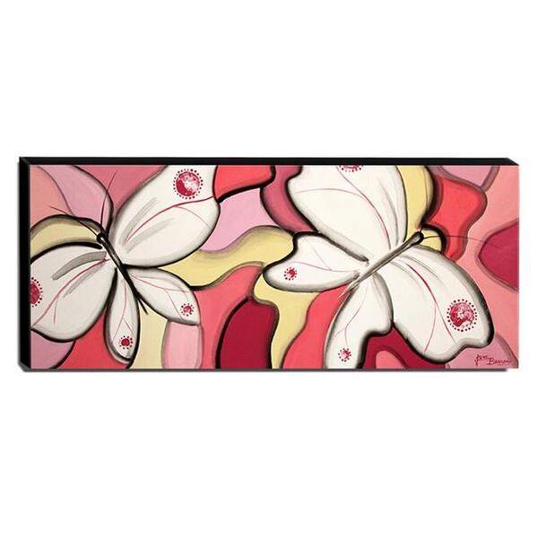 Quadro De Pintura Borboletas 40x105cm-1408