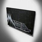 Quadro De Pintura Brasília 60x120cm - 0420