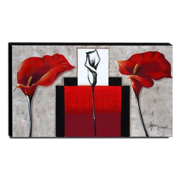 Quadro De Pintura Copo De Leite 60x105-1508