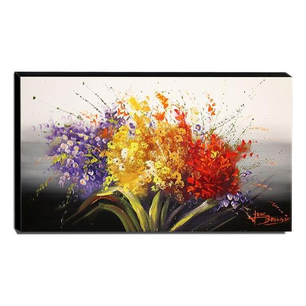 Quadro De Pintura Floral 60x105cm-1277