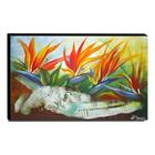 Quadro De Pintura Floral 70x110cm-0707