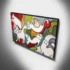 Quadro De Pintura Gatos 70x120cm-1406