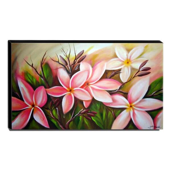 Quadro De Pintura Jasmim Manga 60x105cm-0819