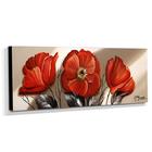 Quadro De Pintura Papoulas 40x105cm-1798