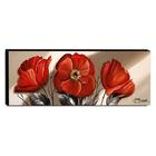 Quadro De Pintura Papoulas 40x105cm-1798