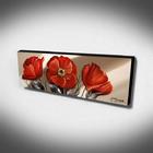 Quadro De Pintura Papoulas 40x105cm-1798