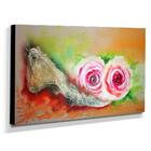 Quadro De Pintura Rosas 60x105cm-1057