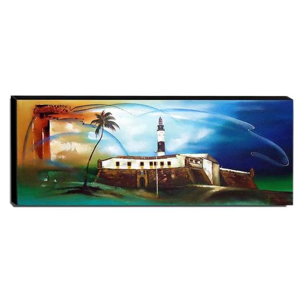 Quadro De Pintura Salvador 40x100cm-0489
