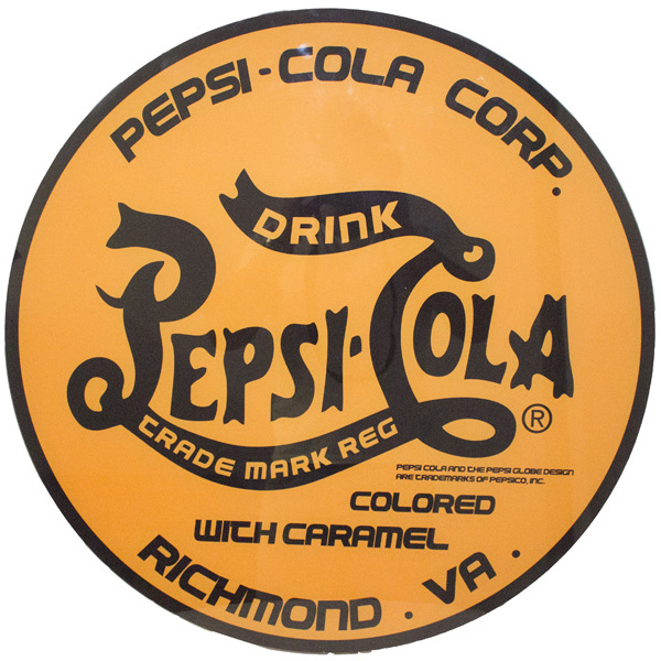 Quadro De Vidro Logo Pepsi Yellow Fullway 70x70x7