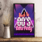Quadro De Volta Para Os Anos 80 Antigo Tamanho A4 Poster