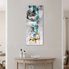 Quadro Decoatvo Cervo Nordico Azul