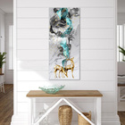 Quadro Decoatvo Cervo Nordico Azul