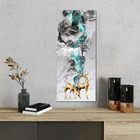 Quadro Decoatvo Cervo Nordico Azul