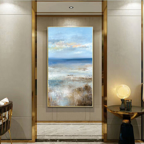 Quadro Decor Abstrato Céu E Mar