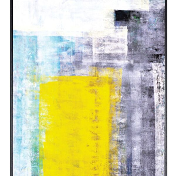 Quadro Decor Abstrato Minimalista Pátina Amarelo