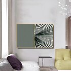 Quadro Decor Colagem Em Geometria Verde