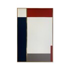 Quadro Decor Colagem Formas Geométricas Couro Marsala 2