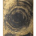 Quadro Decor Coleção Abstrato Espiral Dourado Negro
