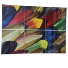 Quadro Decor Composição Penas Coloridas