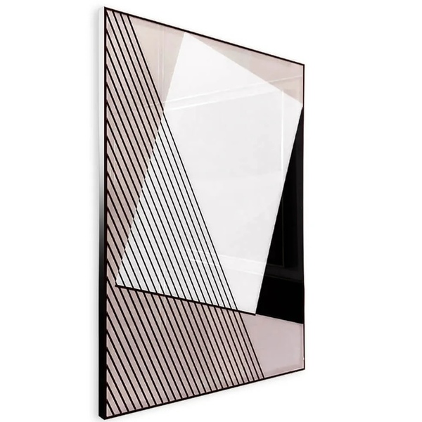 Quadro Decor Geometria Em Preto E Branco 1