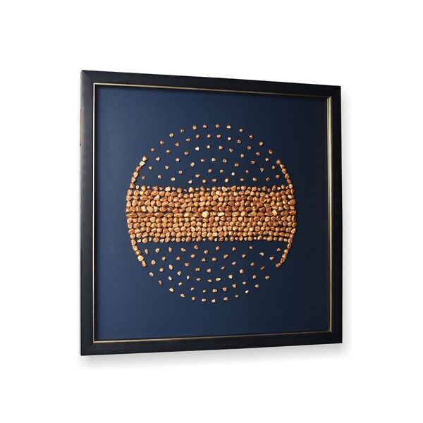 Quadro Decor Pedras Ouro 3d