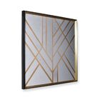 Quadro Decor Retas Transversas Douradas