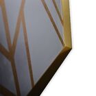 Quadro Decor Retas Transversas Douradas