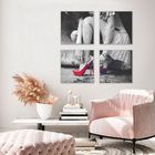 Quadro Decoração Para Salão De Beleza Feminino  Kit 4 Peças