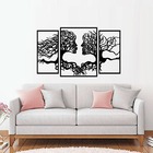 Quadro Decoração Rosto Casal Vazado Raízes Para Quarto Sala -