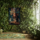 Quadro Decorativa Índia Cabocla Jurema  - 70x50cm Moldura Pre