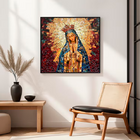 Quadro Decorativo 100x100cm - O Esplendor Dourado Da Virgem M