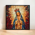 Quadro Decorativo 100x100cm - O Esplendor Dourado Da Virgem M