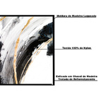 Quadro Decorativo 100x70 Cm Abstrato 037 Com Moldura Laqueada