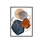 Quadro Decorativo 100x70 Cm Abstrato 043 Com Moldura Laqueada