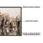 Quadro Decorativo 100x70 Cm Elefante 060 Com Moldura Laqueada