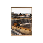 Quadro Decorativo 100x70 Cm Paisagem 046 Com Moldura Laqueada