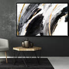 Quadro Decorativo 135x135 Cm Abstrato 037 Com Moldura Laquead