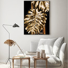 Quadro Decorativo 135x135 Cm Folha 049 Com Moldura Laqueada P