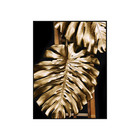 Quadro Decorativo 135x135 Cm Folha 049 Com Moldura Laqueada P