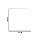 Quadro Decorativo 135x135 Cm Leão 032 Com Moldura Laqueada Pr