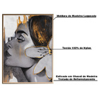 Quadro Decorativo 135x135 Cm Mulher 016 Com Moldura Laqueada